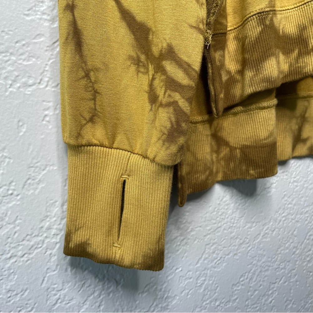 JoyLab Women's Soft Lightweight Sweatshirt Tie Dye Pattern Mustard Yellow - Picture 8 of 12
